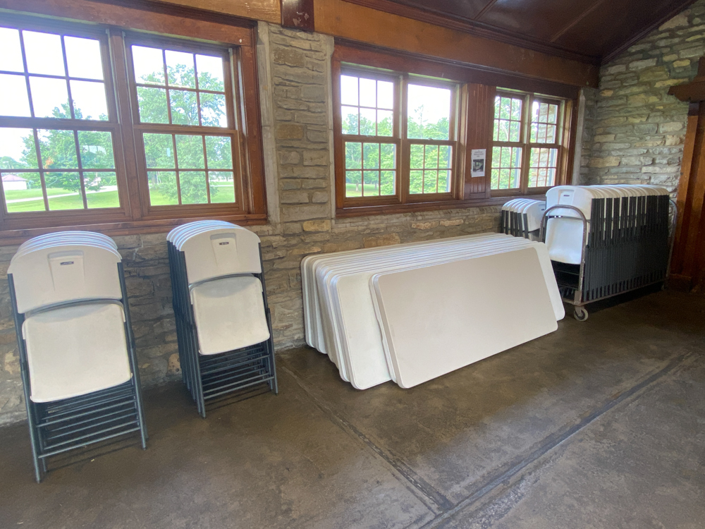 Wilson Park Shelter House Tables and Chairs